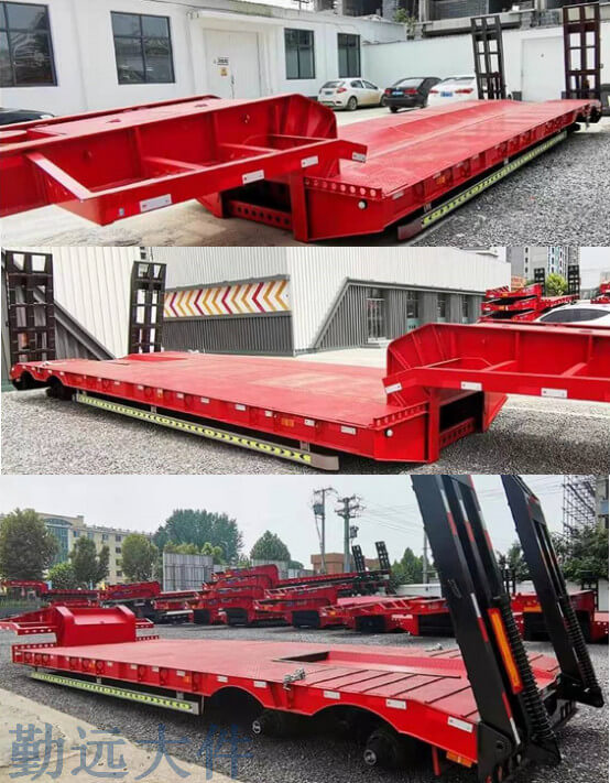 兩橋平板挖機運輸車圖片